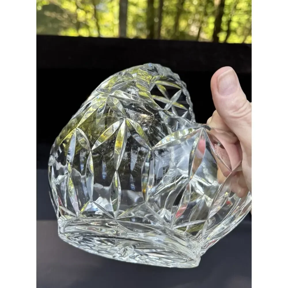 Irena Crystal Basket: Polish Hand-Cut • 24% Lead • Artisan Splendor -S1